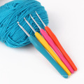 Multicolor Soft Handle Metal Crochet Hook For Home Knitting DIY Crafts